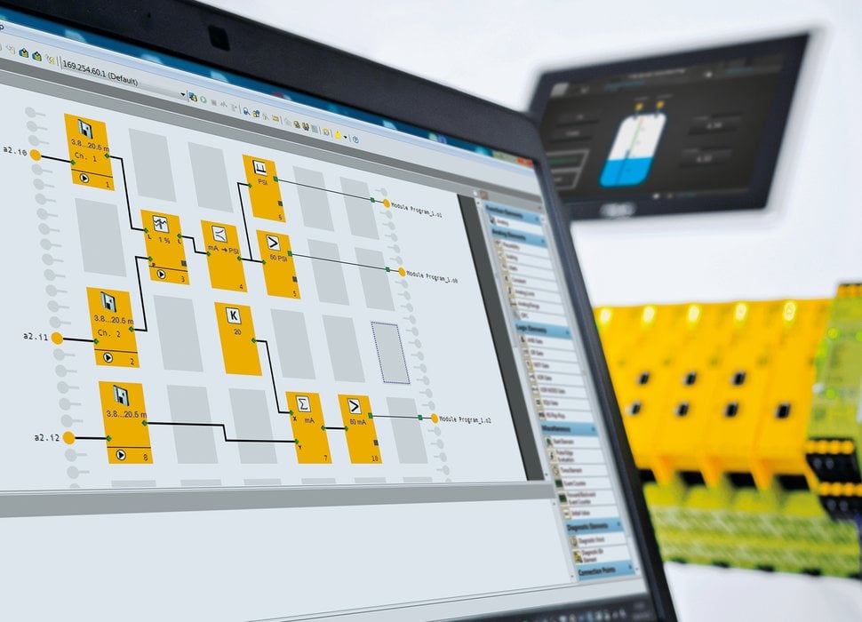 Microcontrol configurable seguro PNOZmulti de Pilz con nueva función de simulación de aplicaciones: ¡ya es posible simular la configuración offline!